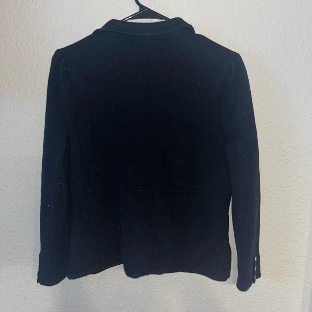 Talbots 100% Pure Merino Wool Black Button Up Cardigan Size Large - Picture 6 of 6